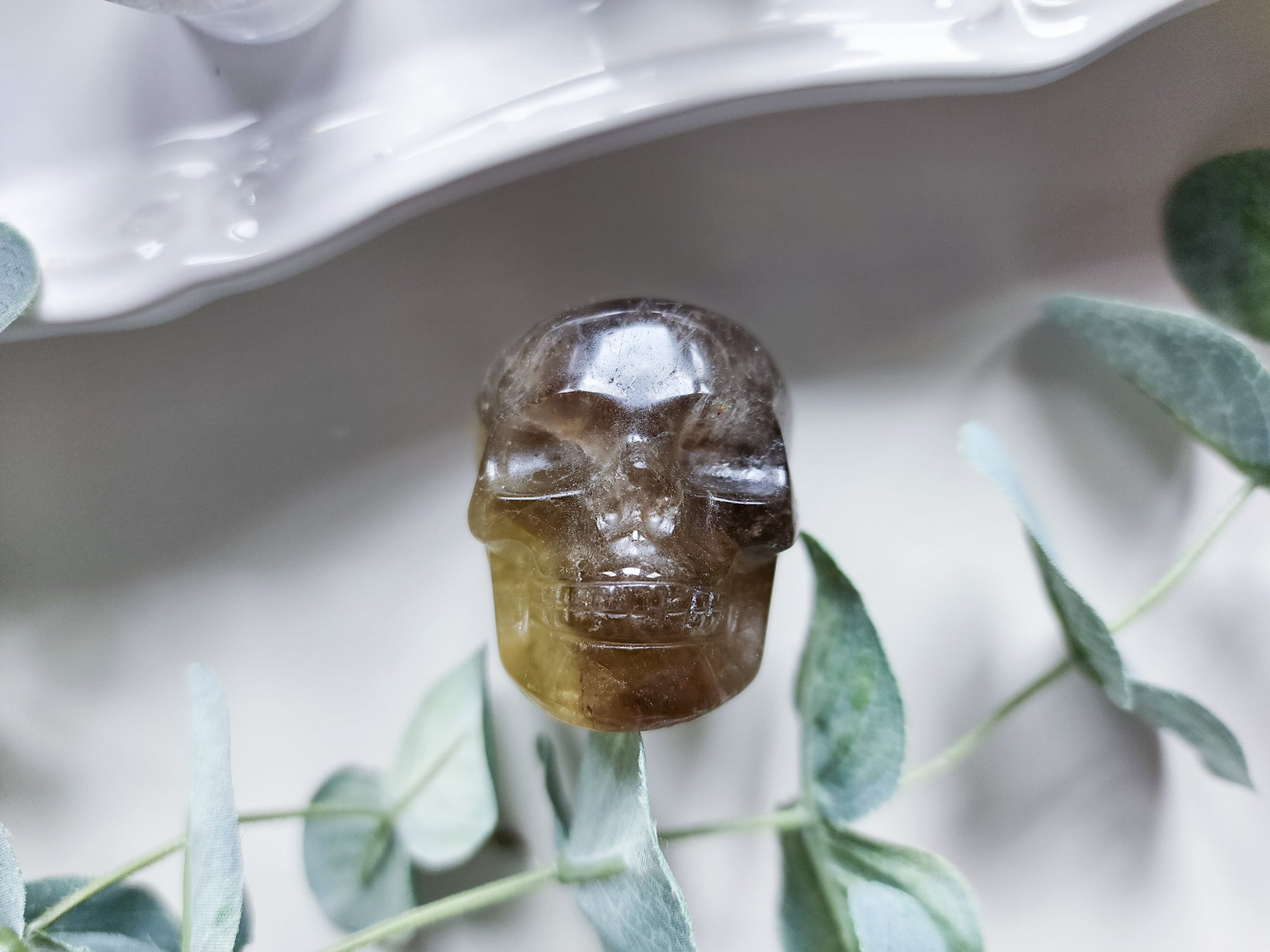 Smoky Quartz Skull 2"