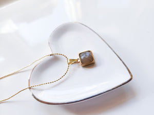 Dainty Gold Crystal Pendant