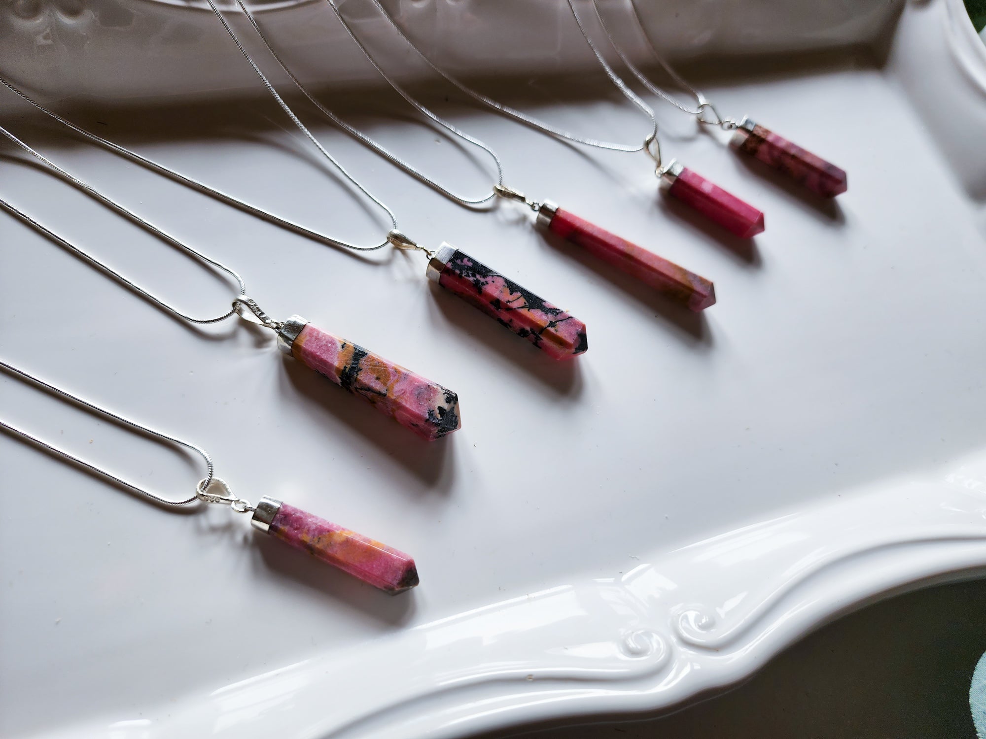 Rhodonite Point Necklace