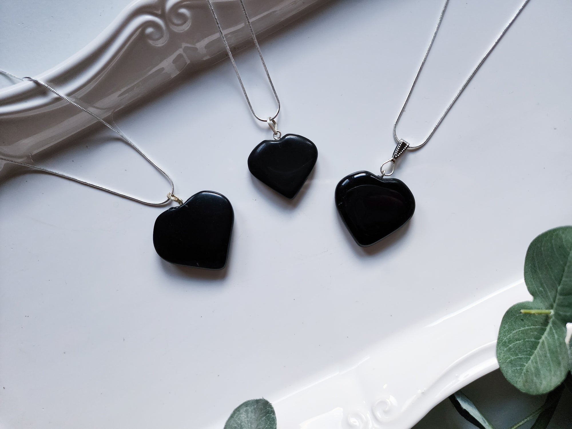 Black Obsidian Heart Necklace