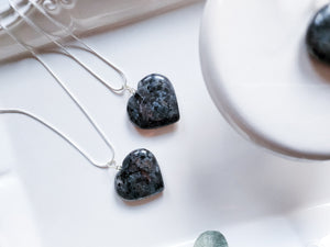 Larvikite Heart Necklace