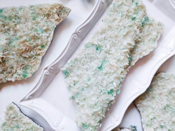 Green Apophyllite & Stilbite Slab - Angelic Roots