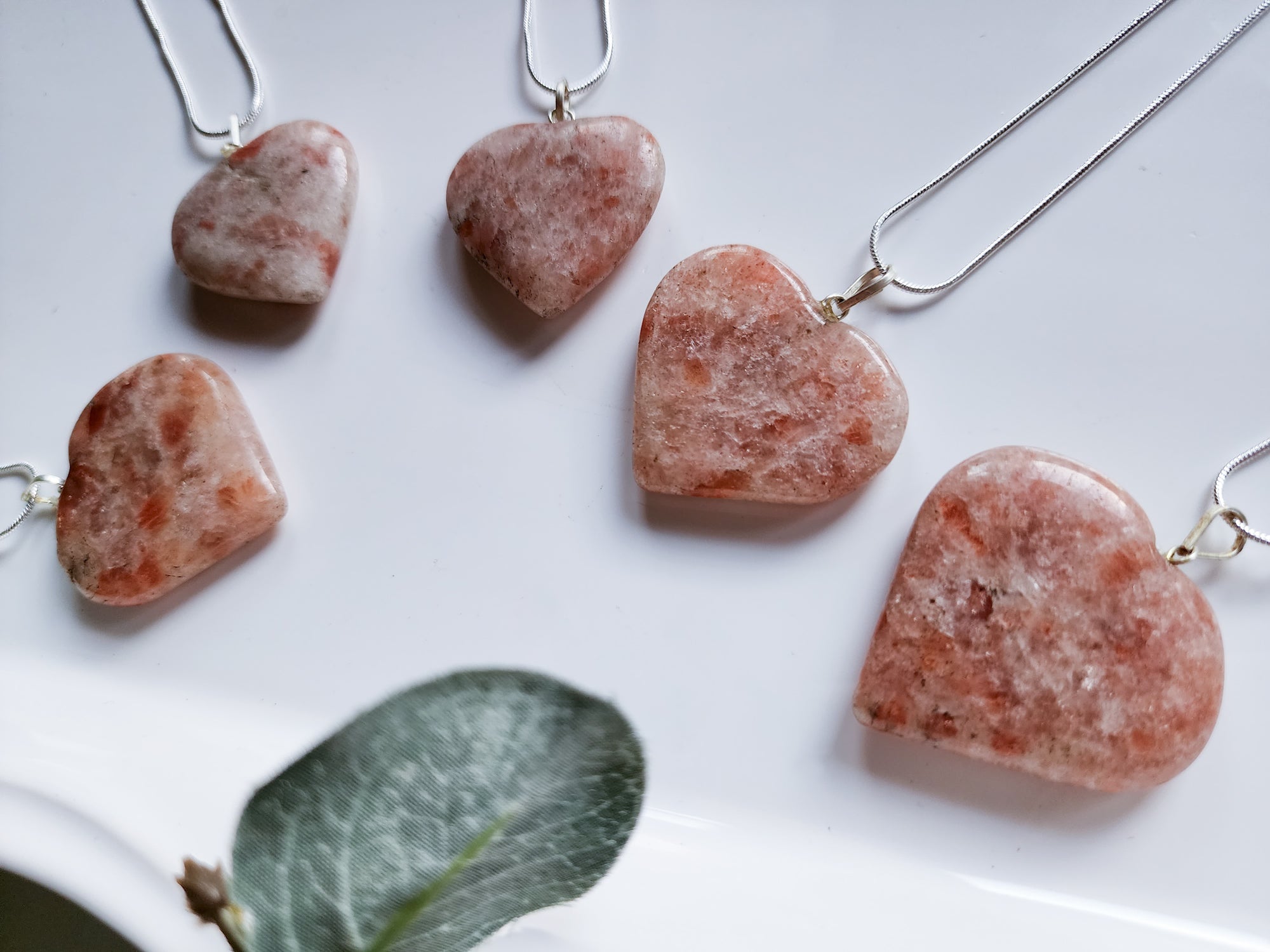 Sunstone Heart Necklace