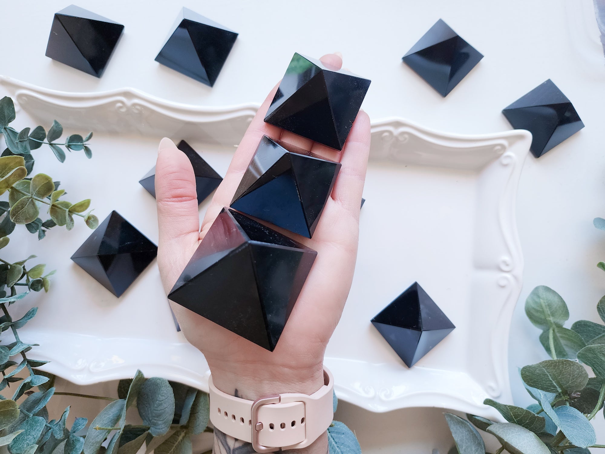 Black Obsidian Pyramid