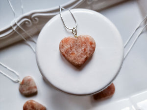 Sunstone Heart Necklace