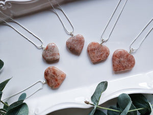 Sunstone Heart Necklace