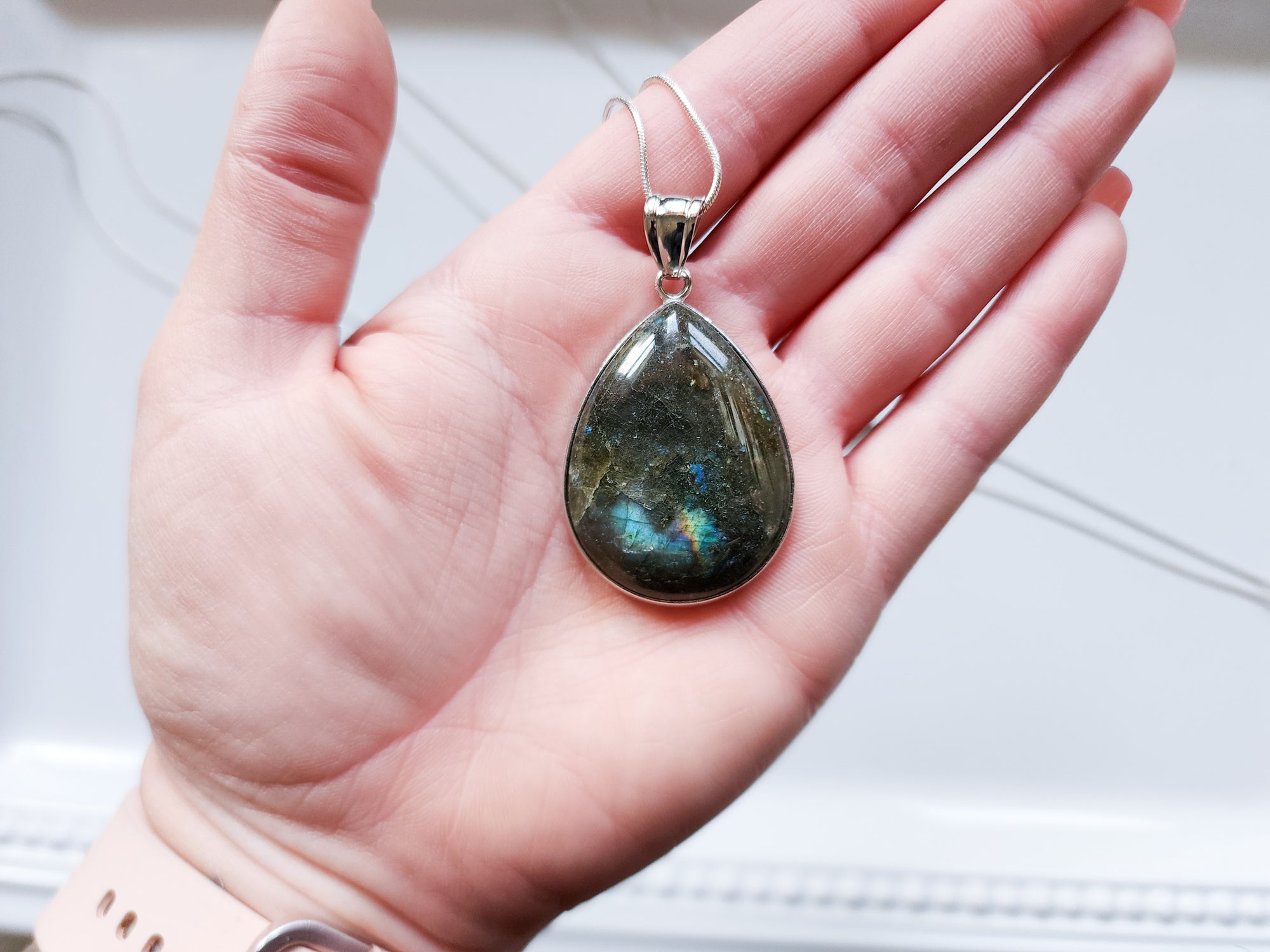 Labradorite Necklace || Grade B