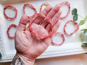 Cherry Quartz Nugget Bracelet