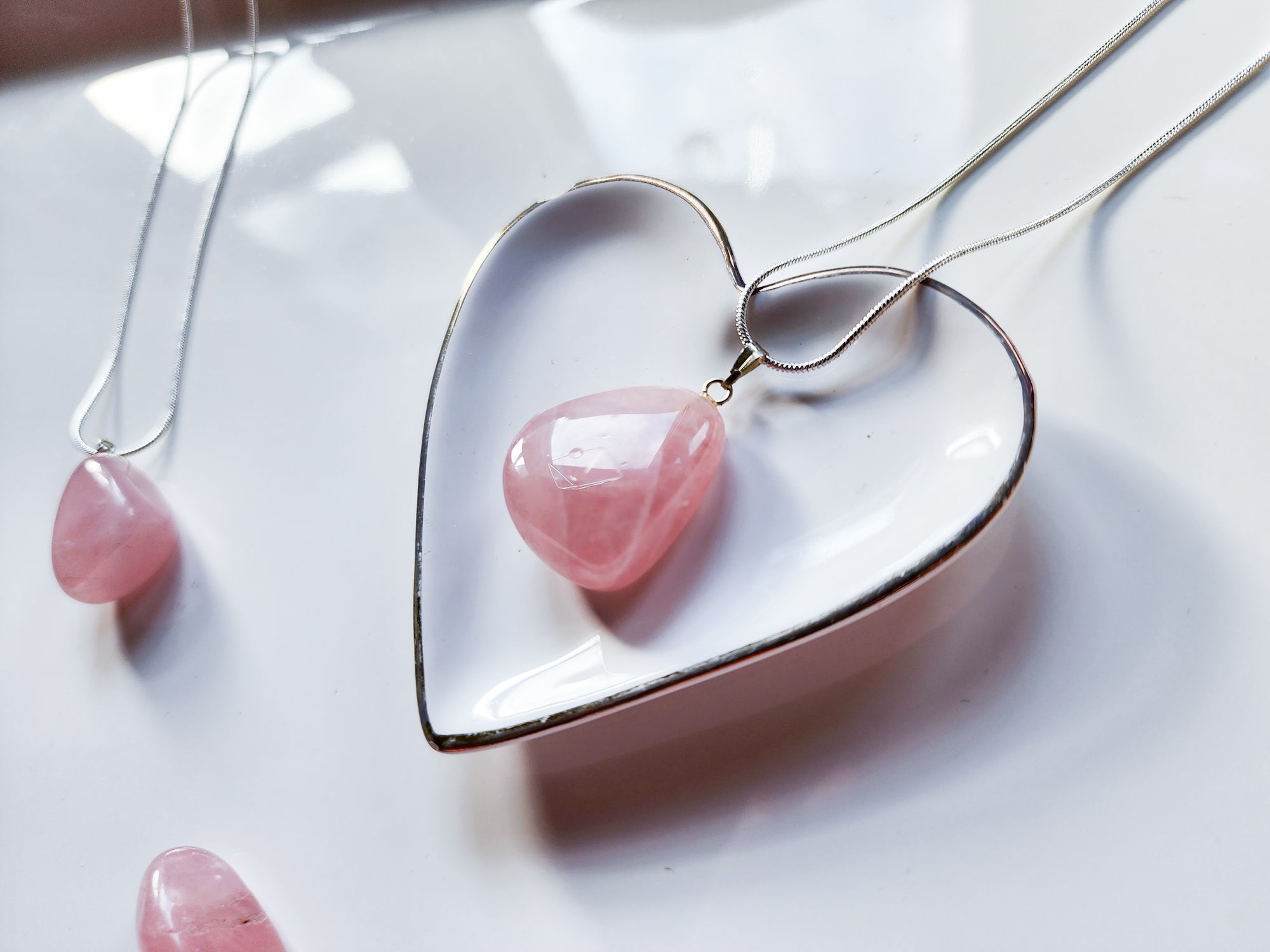 Rose Quartz Tumbled Necklace