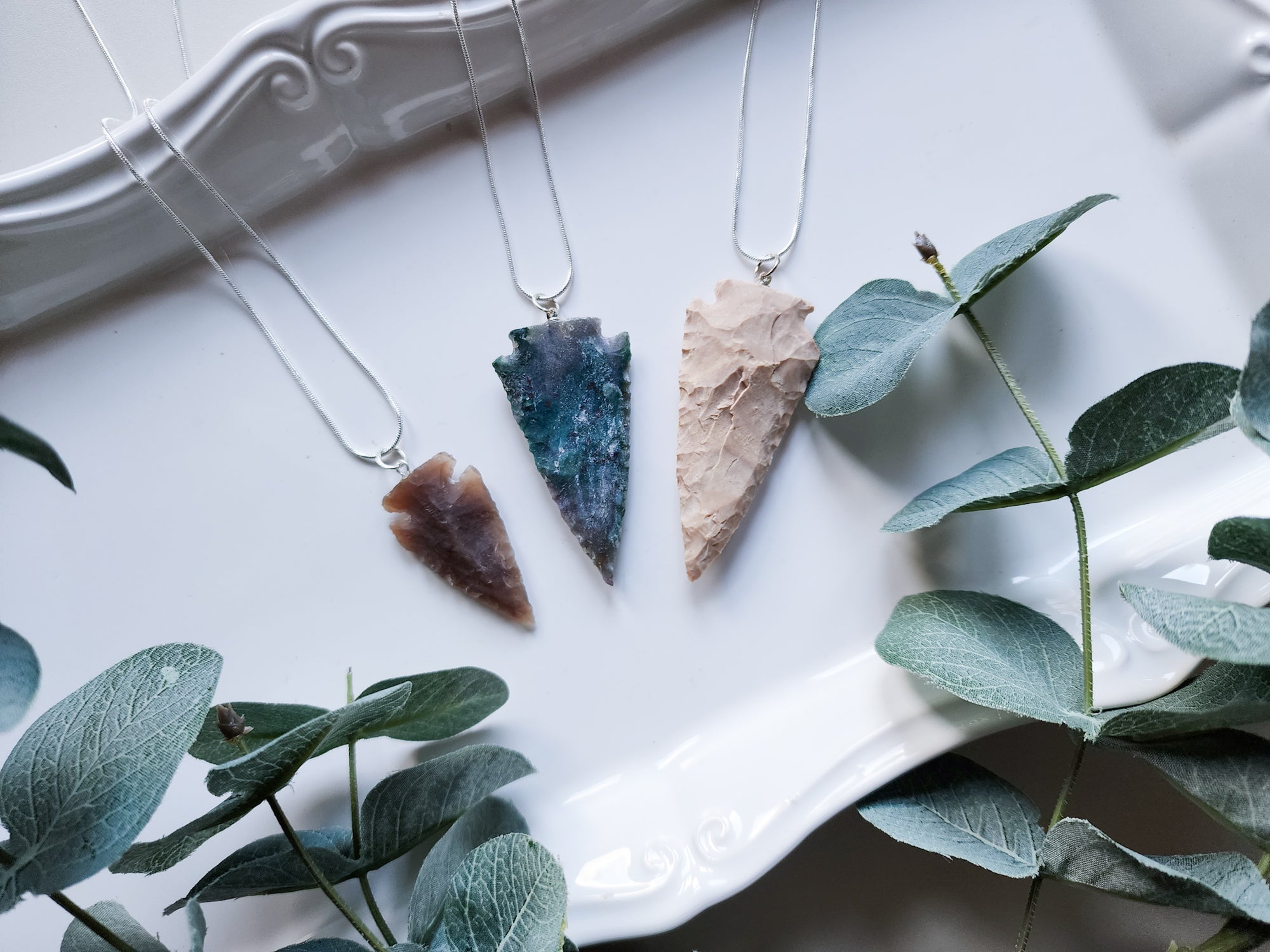 Agate Arrowhead Necklace