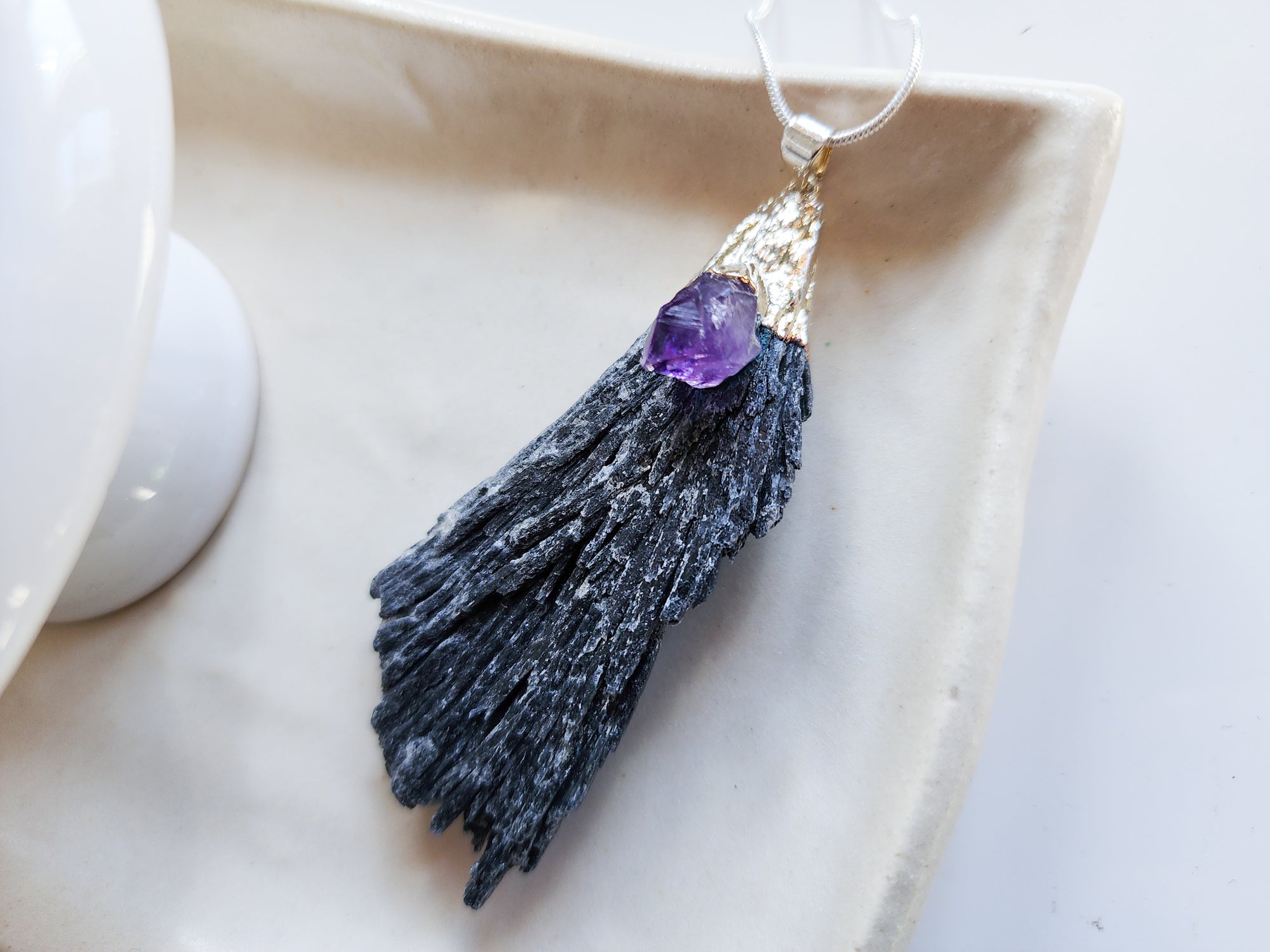 Black Kyanite Pendant