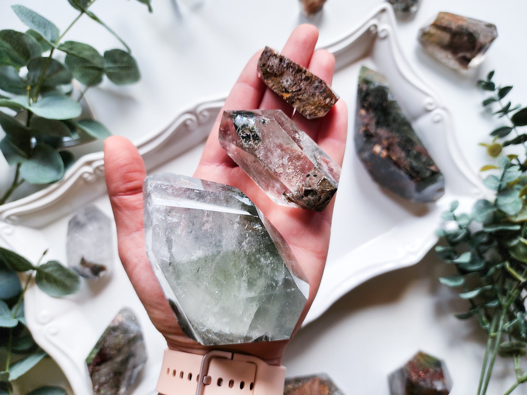 Garden Quartz (Lodolite) Free Form