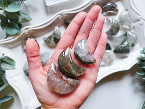 Garden Quartz (Lodolite) Moon