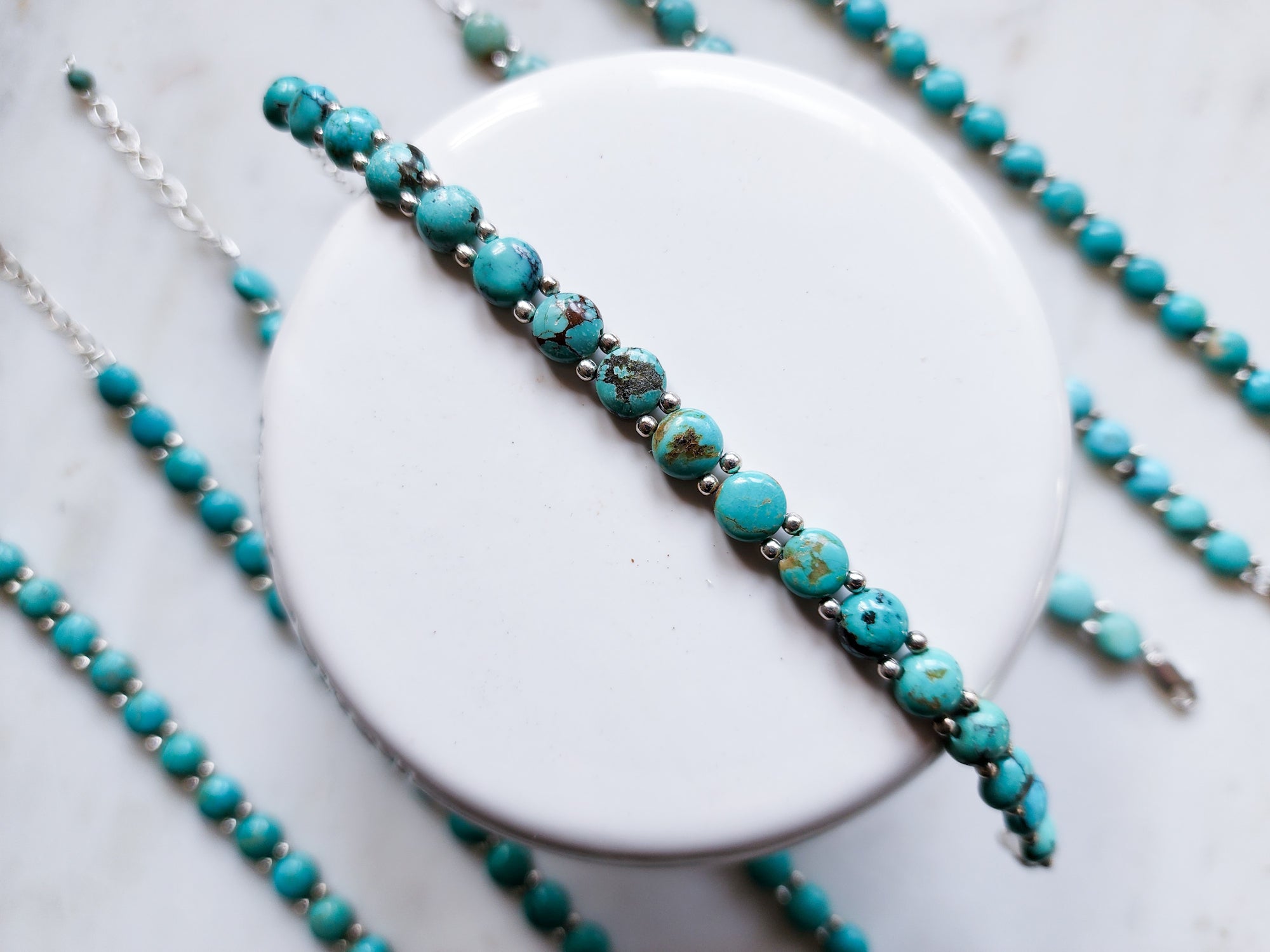 Natural Turquoise Sterling Bracelet