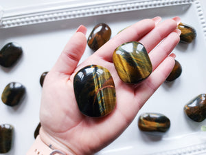 Tiger Eye Palm Stone