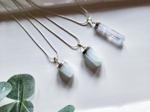 Aquamarine Sterling Necklace
