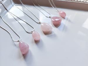 Rose Quartz Tumbled Necklace