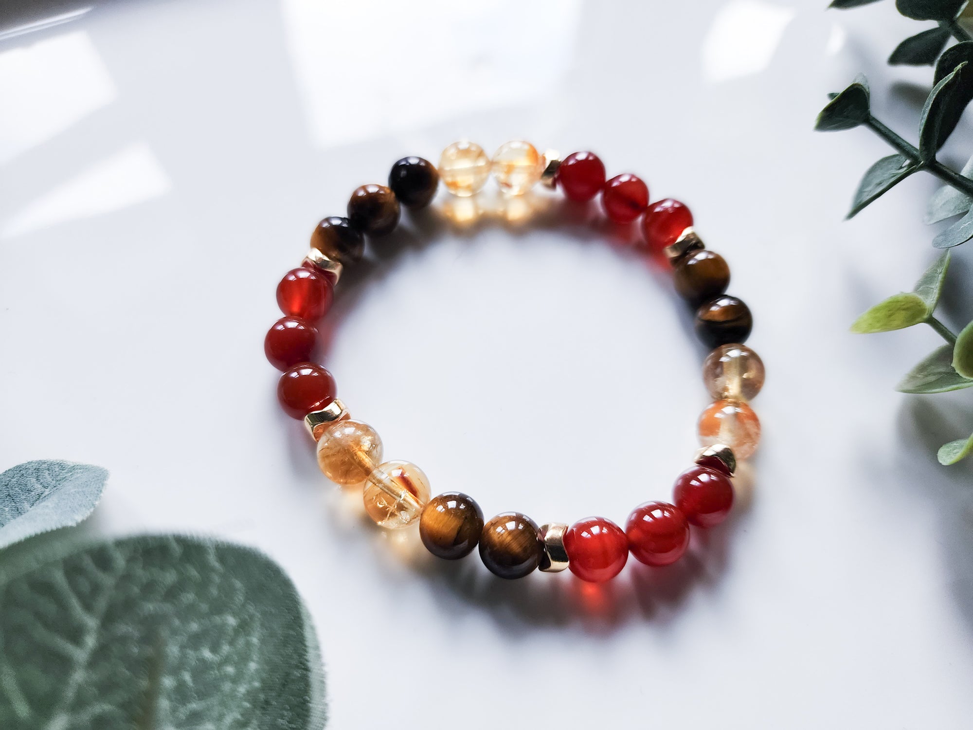 Wizard Collection - Red & Gold House || Citrine, Carnelian, Golden Tiger Eye