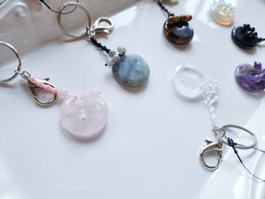 Crystal Button Keychain