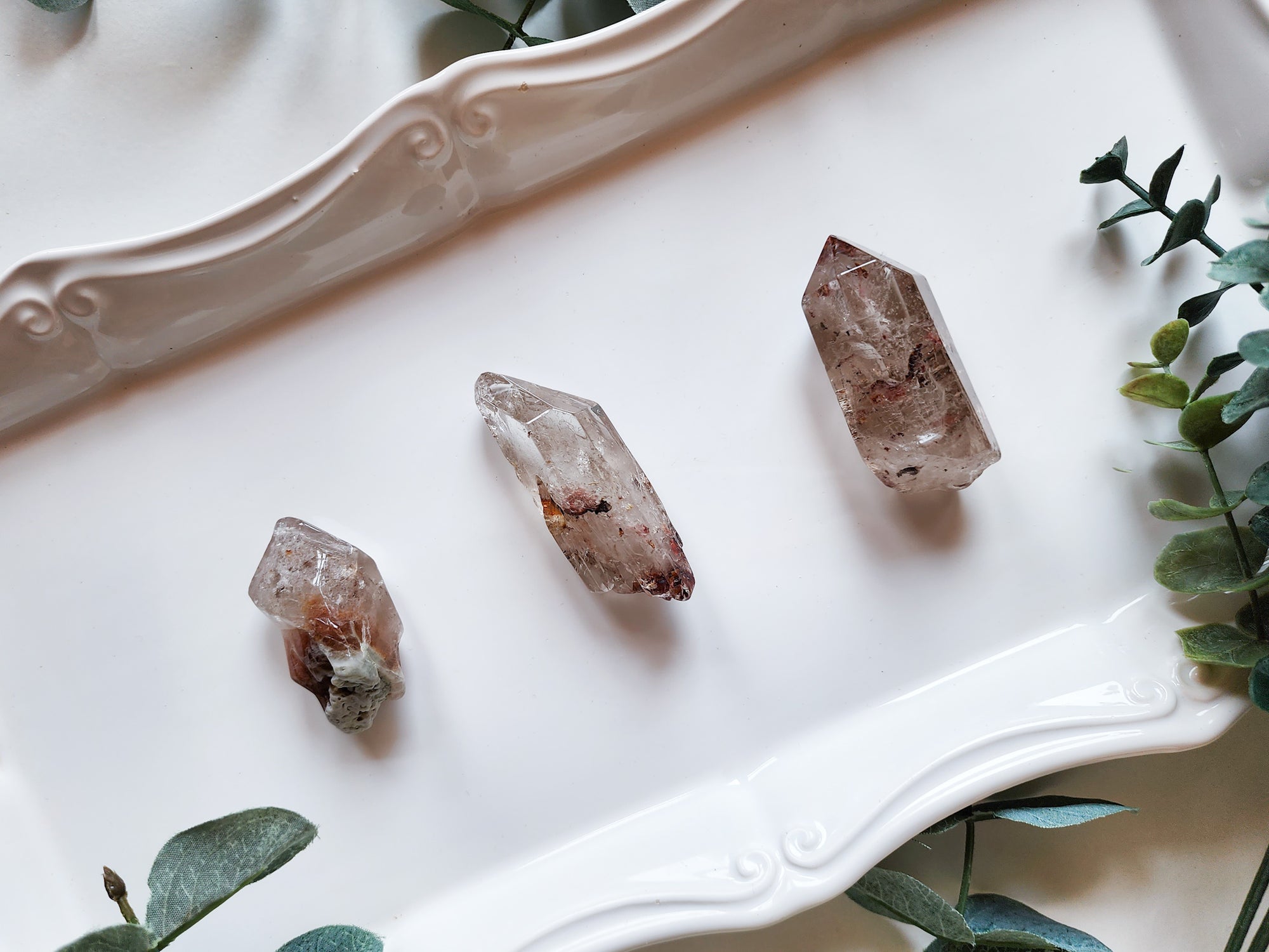 Amphibole Quartz Polished Points