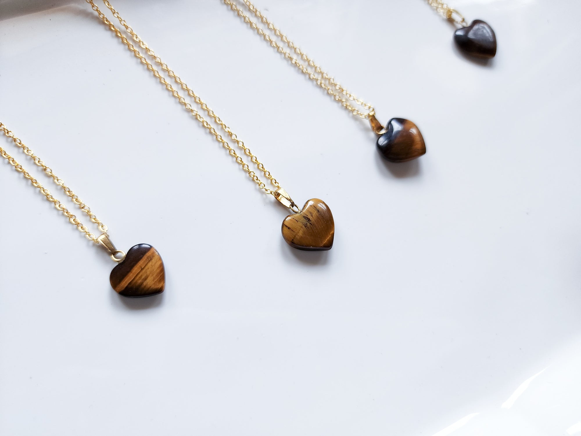 Tiger Eye Heart Necklace