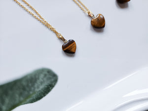 Tiger Eye Heart Necklace