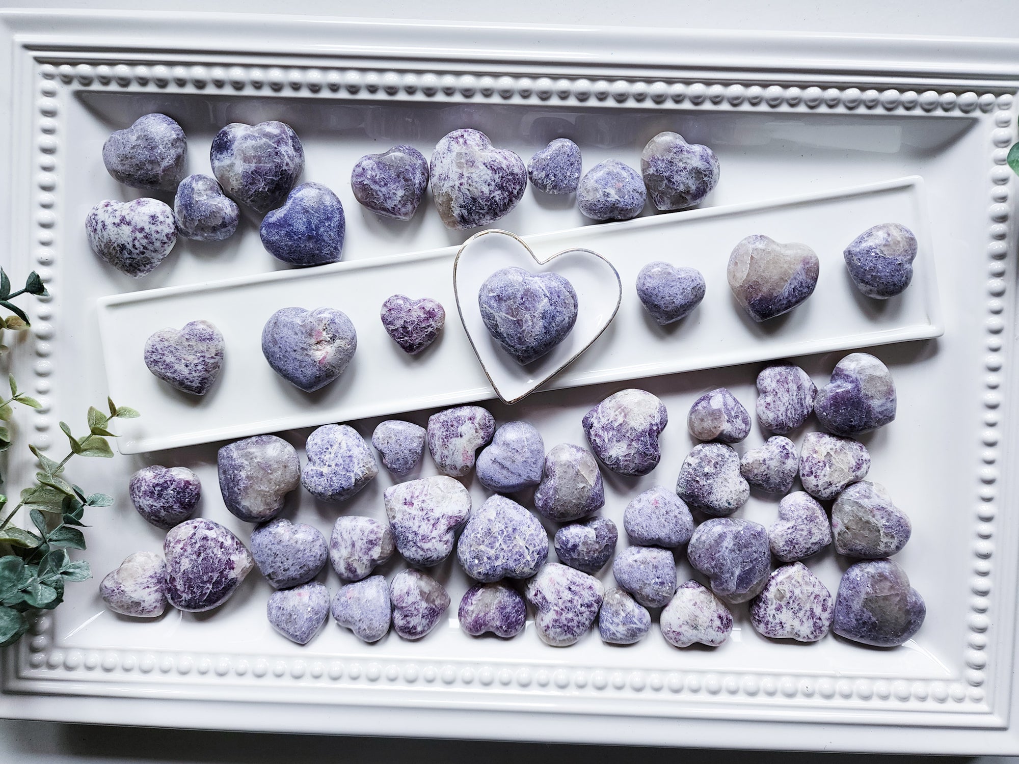 Chevron Amethyst Mini Heart || Madagascar