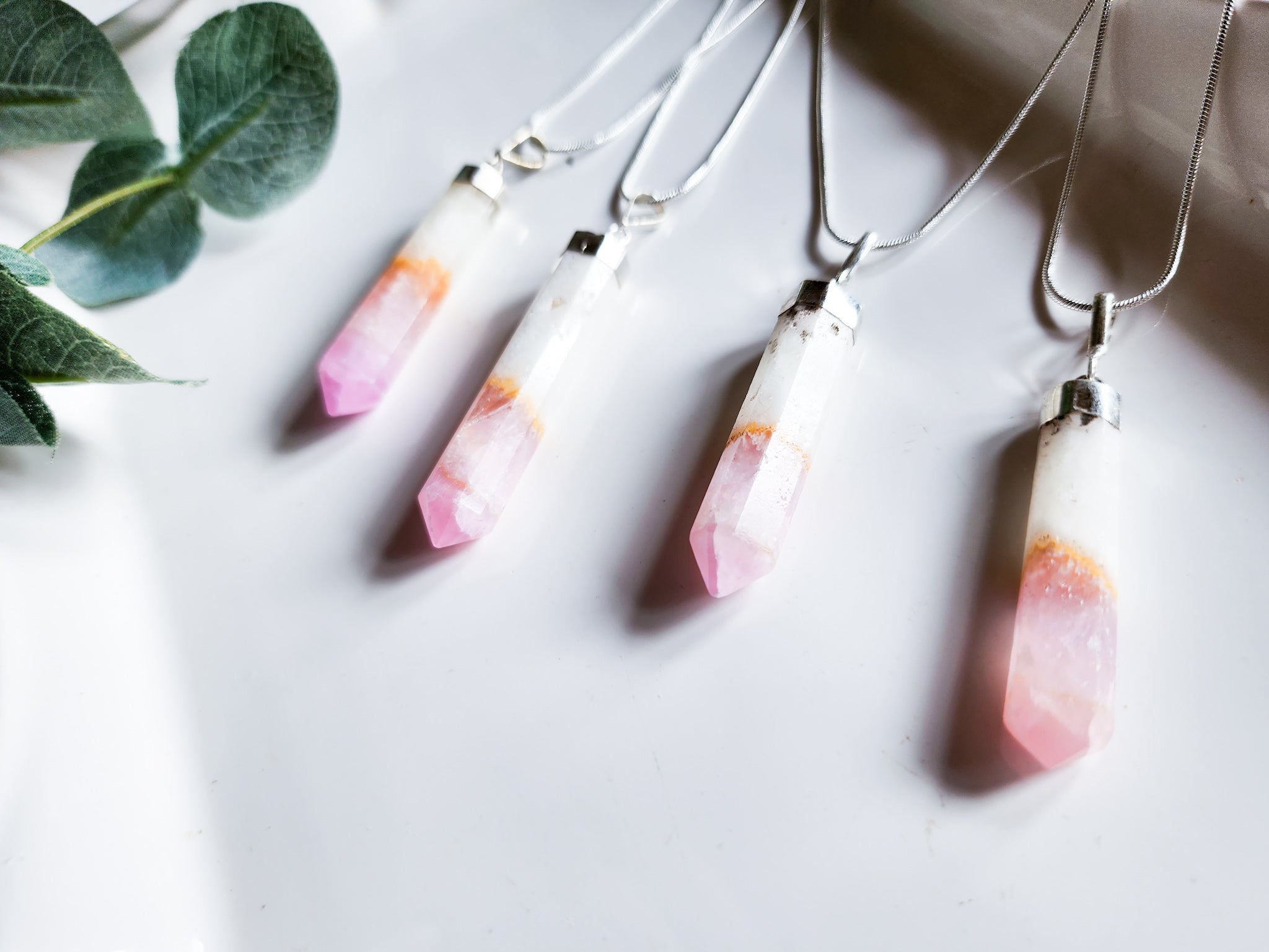 Aragonite crystal necklace deals