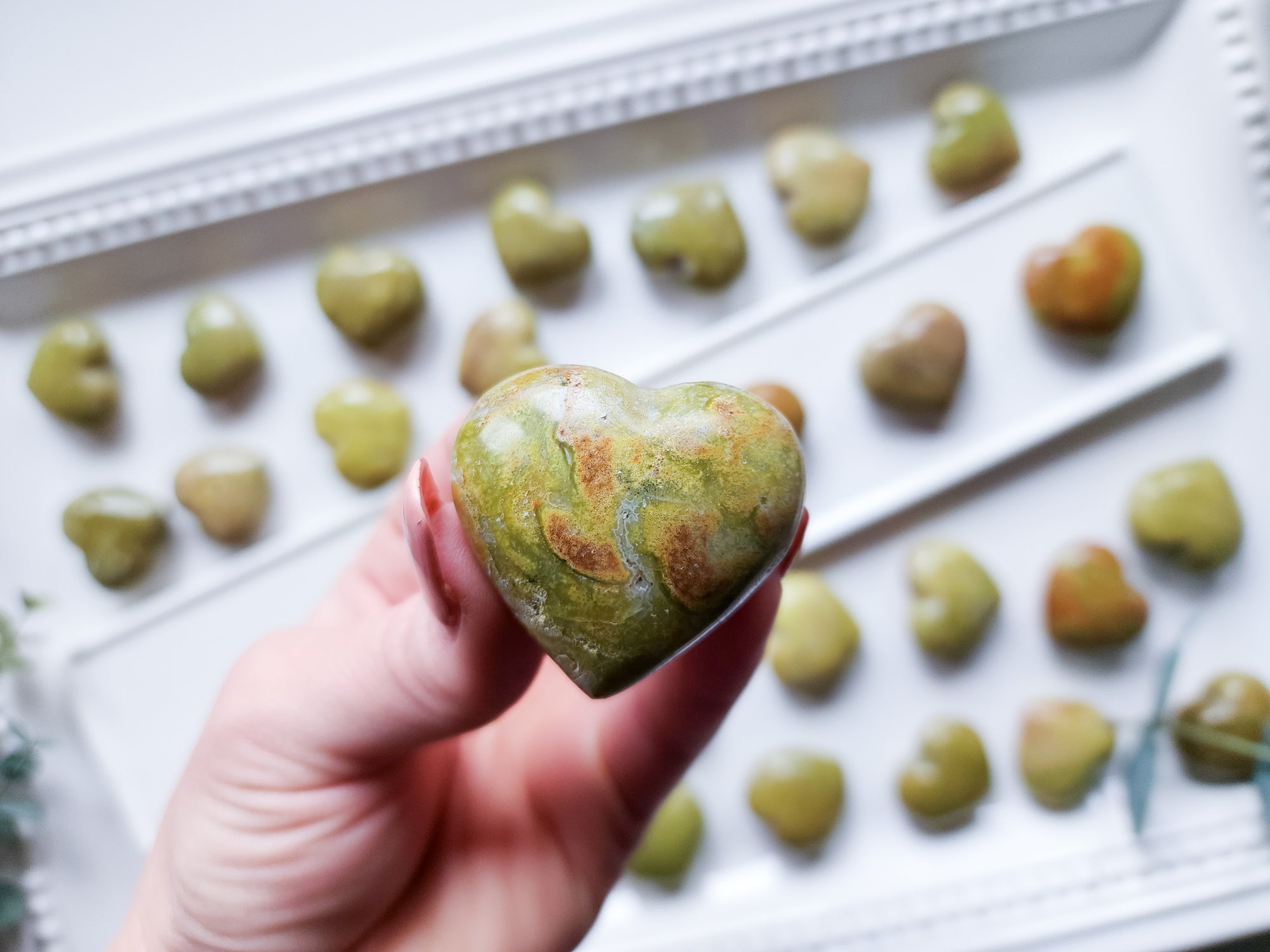 Green Opal Mini Heart || Madagascar