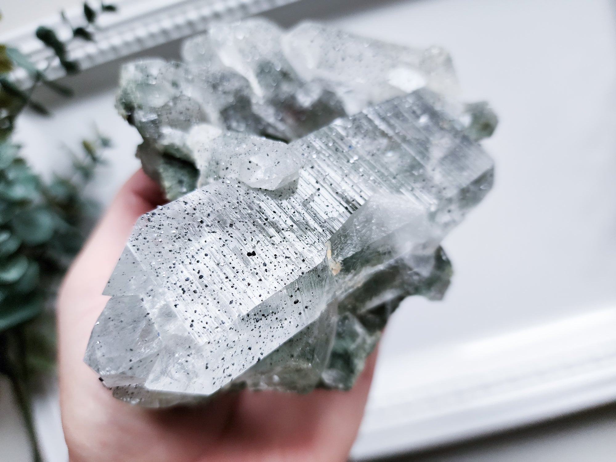 Himalayan Cathedral Quartz with Chlorite Rutile & Anatase || Rare