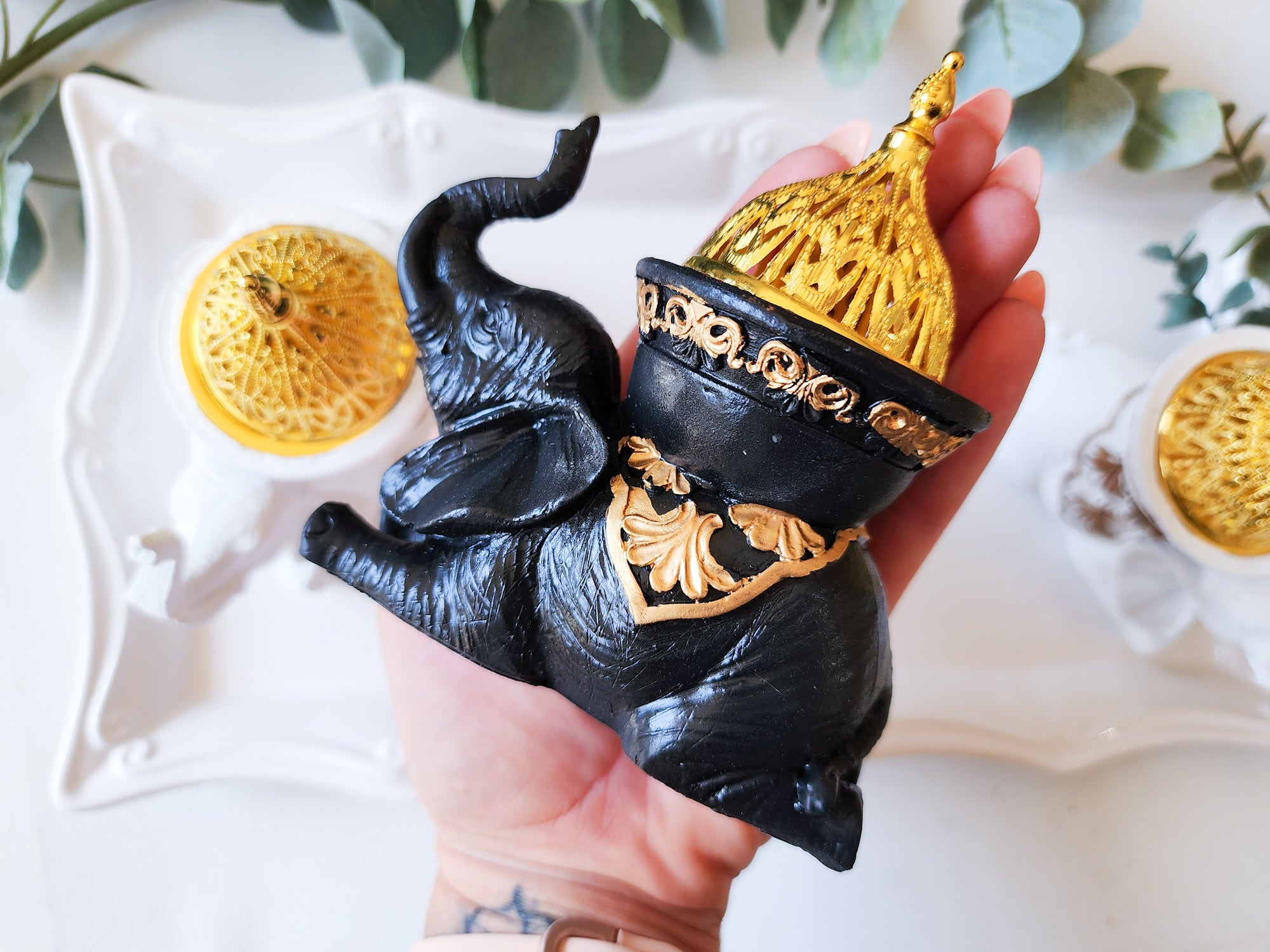 Elephant Incense Burner & Candle Holder