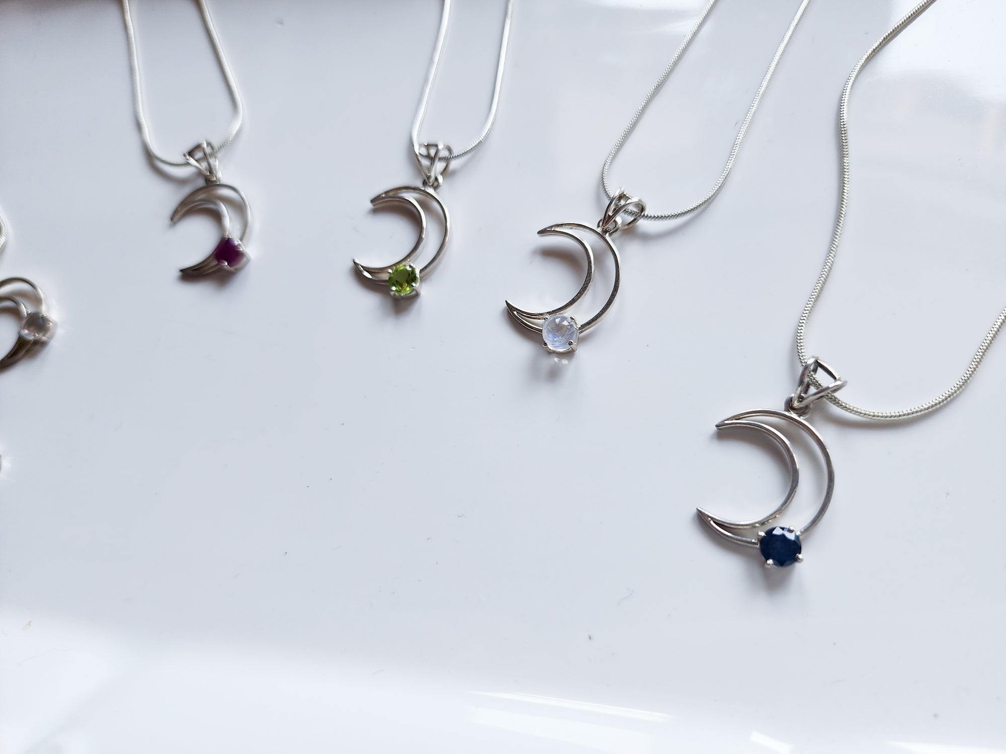 Sterling Silver Crescent Moon Necklace