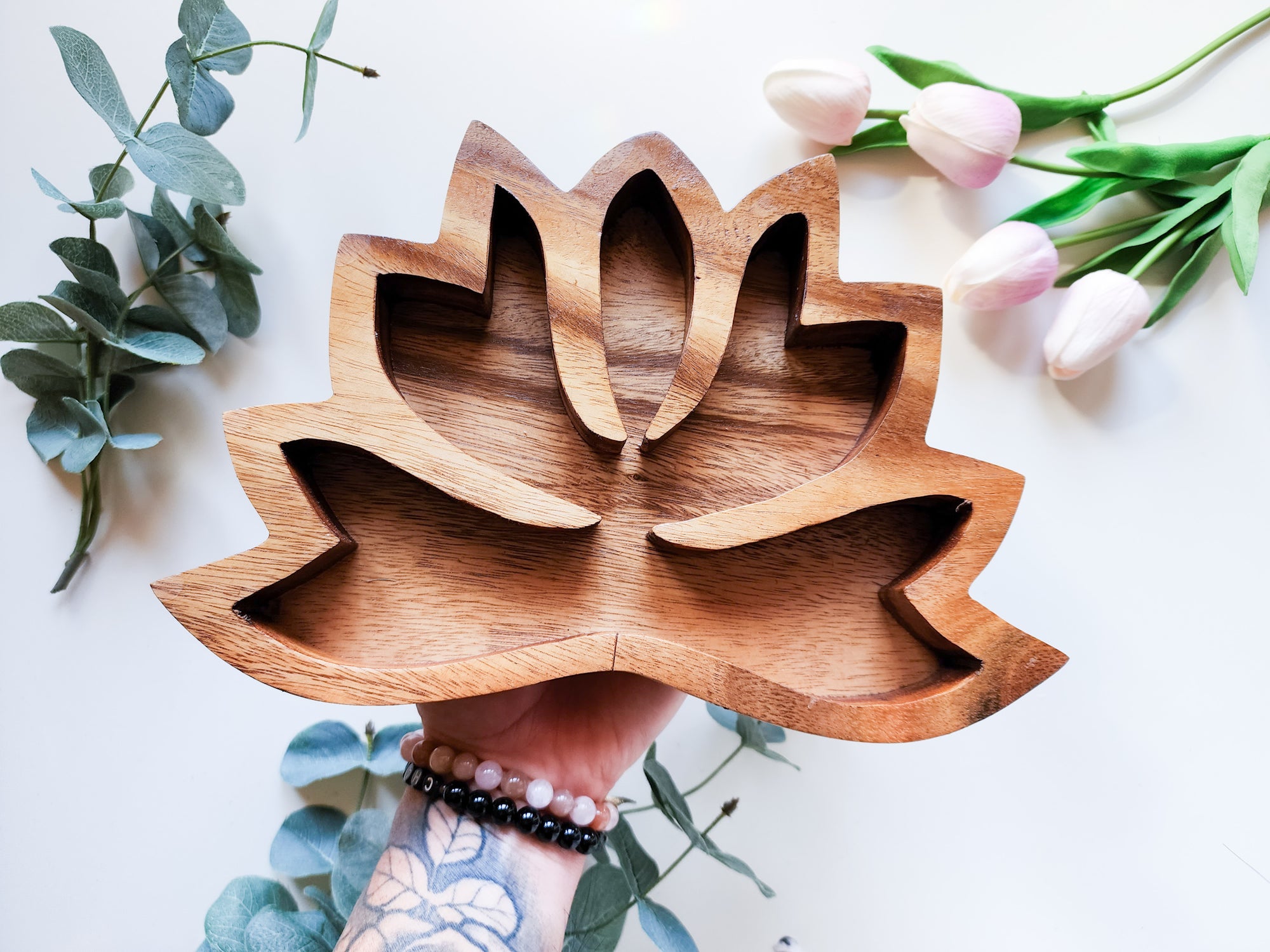 Lotus Dish Wood