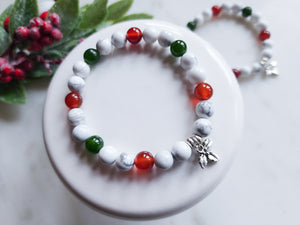 Holiday Collection || Howlite, Nephrite Jade & Carnelian || Reiki Infused