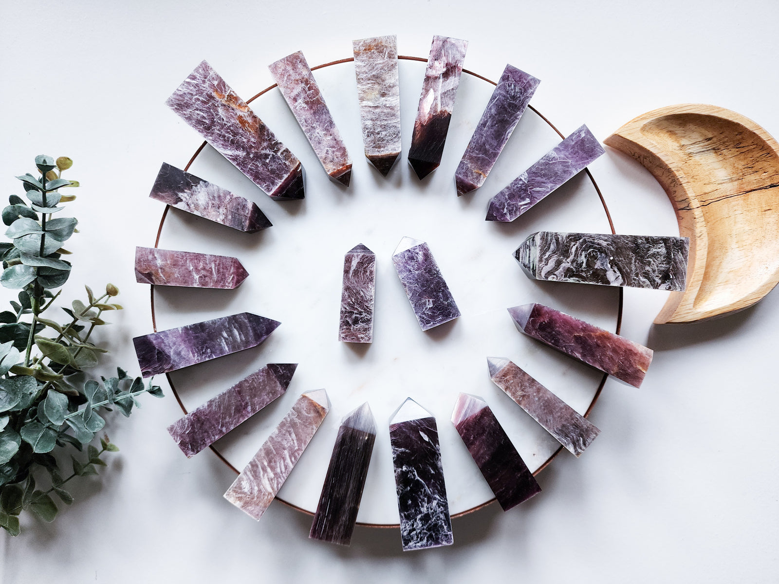 Gem Lepidolite Points