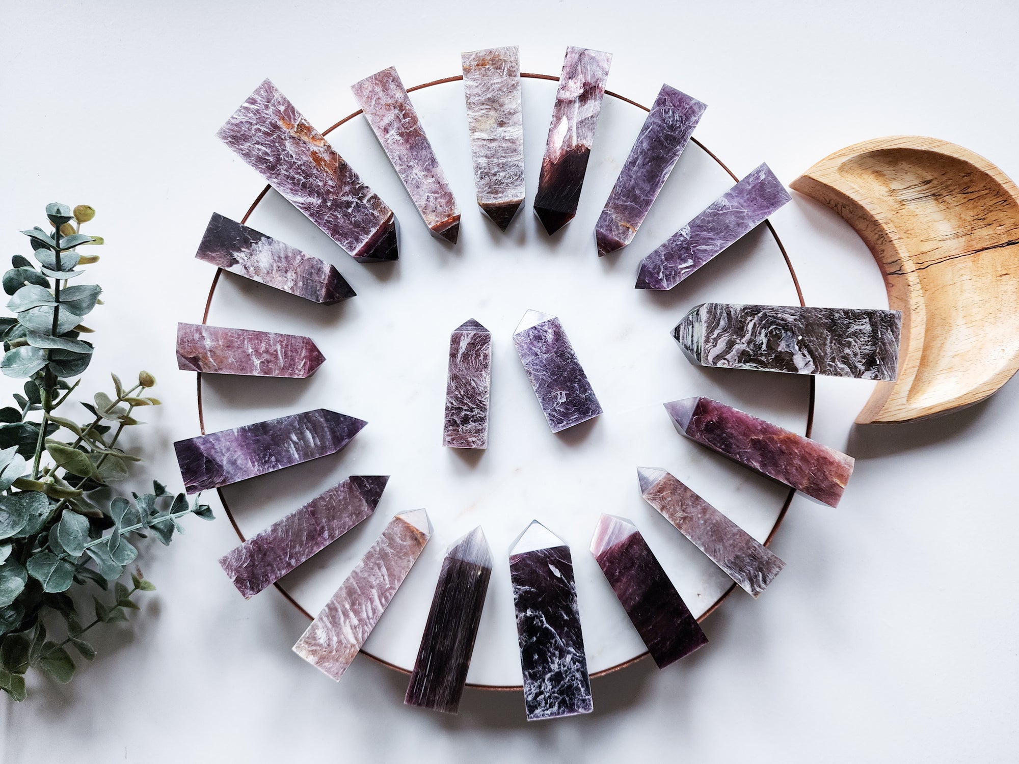 Gem Lepidolite Points