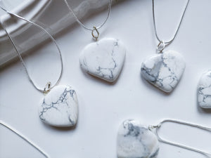 Howlite Heart Necklace