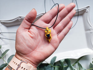 Clay & Gemstone Troll Necklace