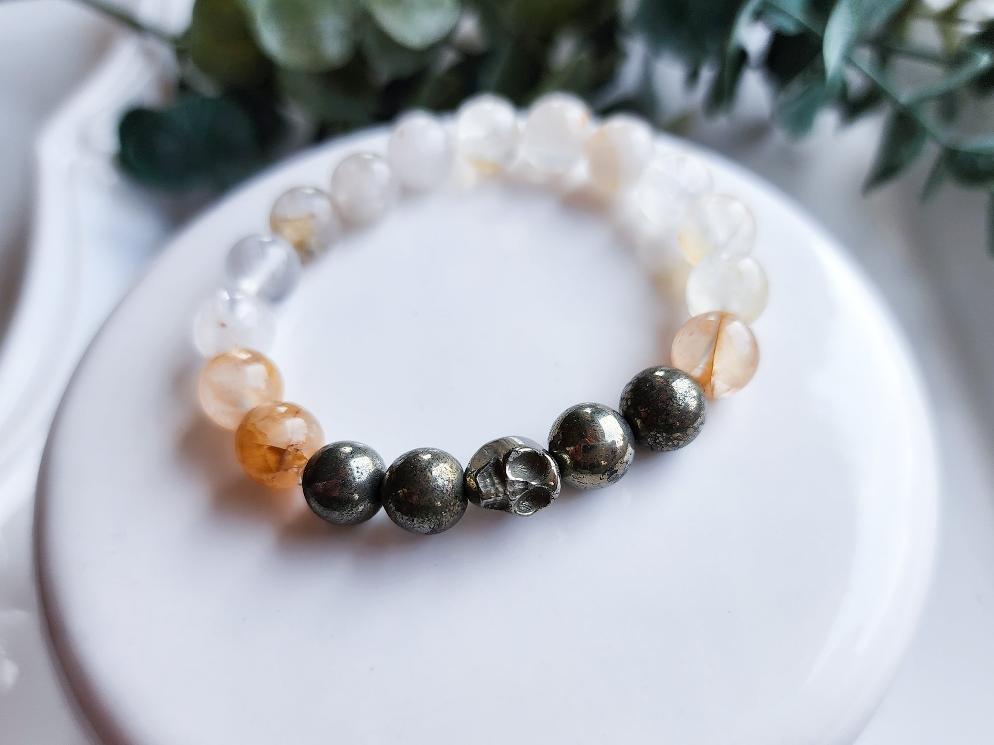 Golden Healer & Pyrite Bracelet || Reiki Infused