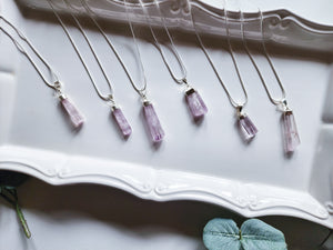 Kunzite Point Sterling Necklace