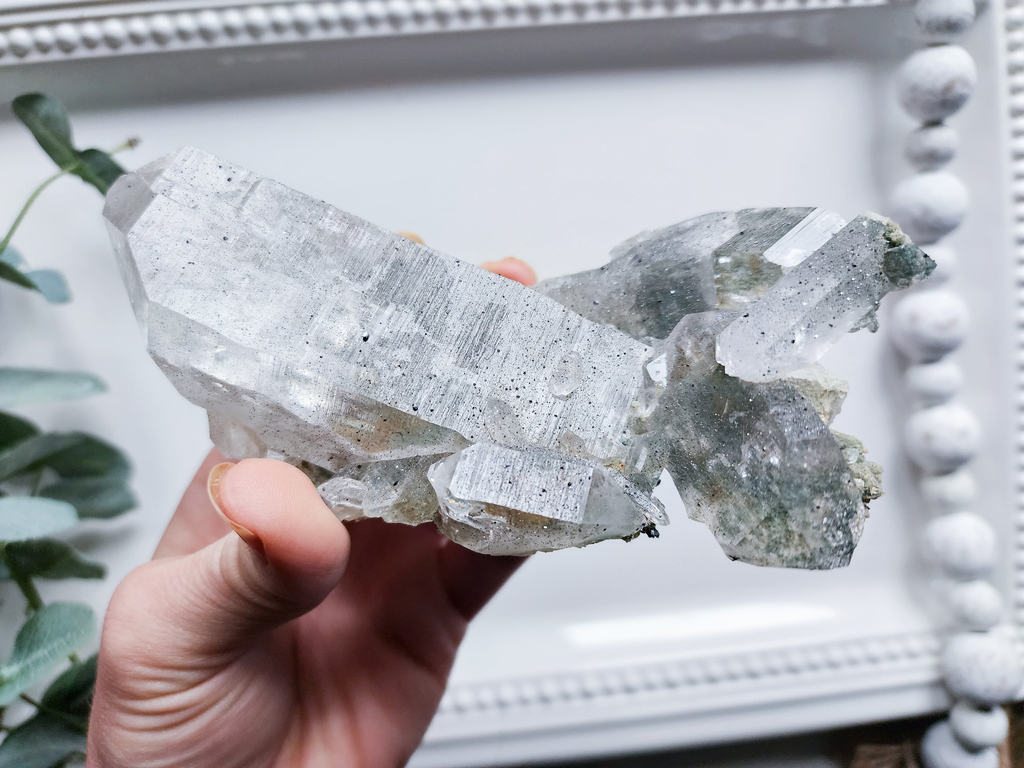 Himalayan Cathedral Quartz with Chlorite Rutile & Anatase || Rare