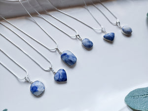 Afghanite Faceted Sterling Pendant Necklace