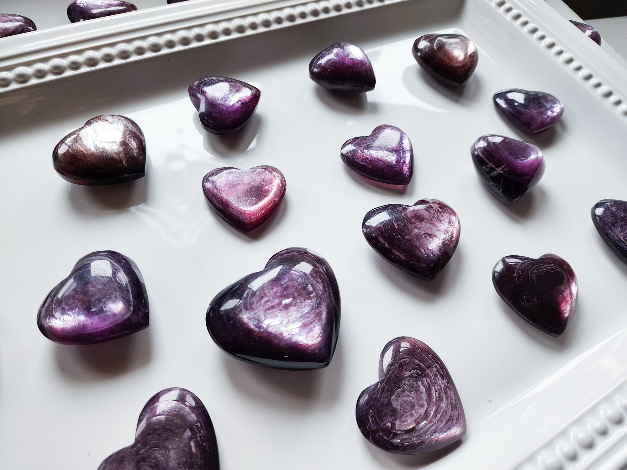 Gem Lepidolite Heart