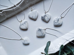 Howlite Heart Necklace