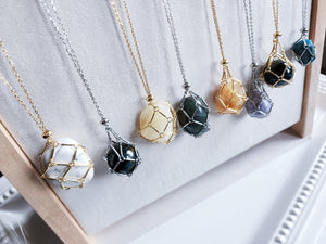 Crystal Cage Necklace || Adjustable