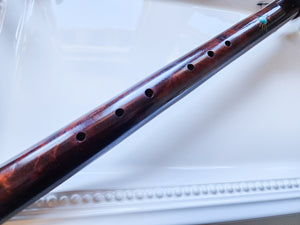 24" Hand Carved Rosewood Single Flute || E Note 440Hz