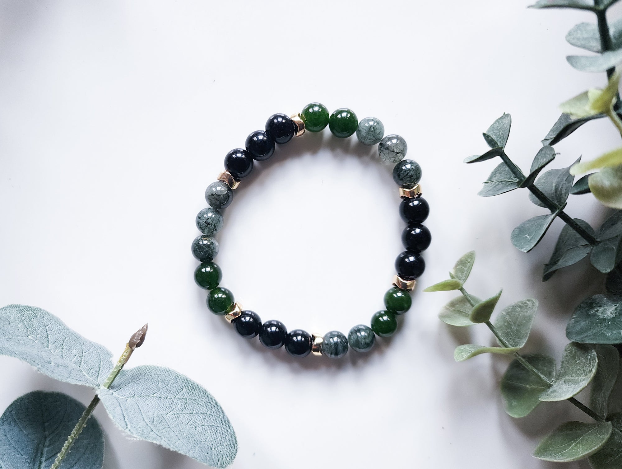 Wizard Collection - Green House || Green Quartz, Jade, Onyx