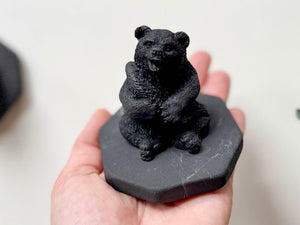 Shungite Bear with Fish