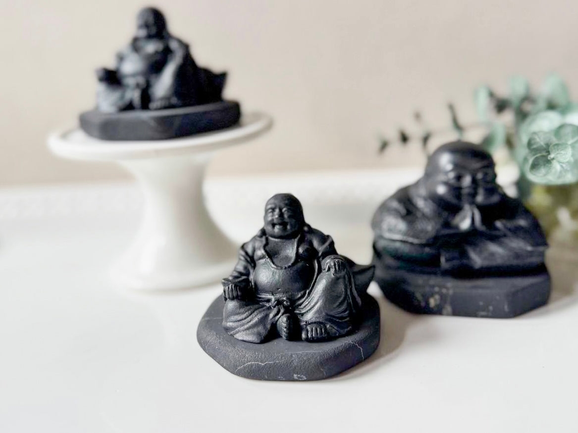 Shungite Hotei Happy Buddha
