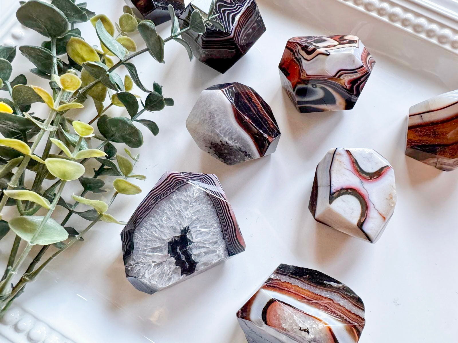 Silk Agate Faceted Free Form